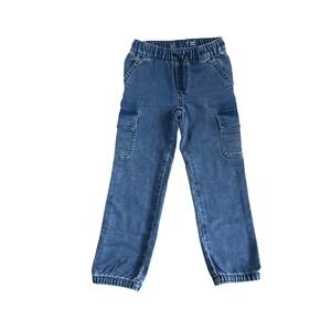 Gap Kids Medium Wash Denim Cargo Jogger Pants Size 5 Years NWT